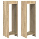 vidaXL Planteholder 2 pcs Sonoma eik 30 x 30 x 100 cm Konstruert tre