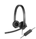 Logitech Usb H570e Hodesett Stereo Svart