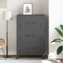 vidaXL Industriell oppbevaringskiste antrasitt 75x40x115 cm metall