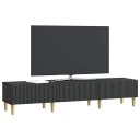  TV skap med skuff Svart 147 x 34,5 x 30 cm Konstruert tre