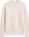 Calvin Klein Ls Wool Blend Cable Crwnk 7Gg   ANTIQUE WHITE   L