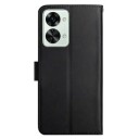 OnePlus Nord 2T Lær Lommebok-deksel med Stativ Svart