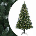 vidaXL Kunstig juletre 240 cm 300 LED-lys Varmhvit PVC og metall Grønn