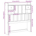  Hodegavl med oppbevaring voksbrun 75 cm heltre furu 8721158371553