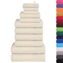  12 delers håndklesett FROGN kremhvit 360 gsm