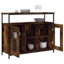 vidaXL Skjenk røkt eik 100x35x80 cm konstruert tre