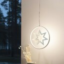 Dekorasjon med stjerne dimbar   Hvit