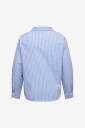 Only Carmakoma   Skjorte carCetina L/S Emb Striped Shirt Wvn   Blå