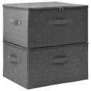 Vidaxl Oppbevaringsbokser 2 Stk Stoff 43x34x23 Cm Antrasitt