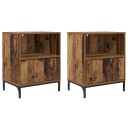  Nattbord 2 pcs Gammelt tre 49 x 36 x 61 cm Konstruert tre