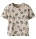 Name It T skjorte NmmValther Chateau Gray/Palms Name It 3 år 98 T skjorte Beige Grå