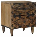  Nattbordskap 2 pcs Brun 40 x 33,5 x 46 cm Massiv mango tre