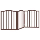 Vidaxl Hundeport Sammenleggbar 3 Paneler Brun Eik 150 cm Poppeltre