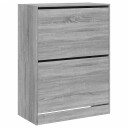  Skoskap med 2 vippeskuffer grå sonoma 80x42x108 cm 8721012385986