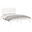 vidaXL Sengeramme hvit 150x200 cm 5FT King Size heltre