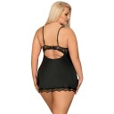 Obsessive Luvae Babydoll Plus Size      - Svart