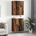  Høyskap Gammelt tre 69,5 x 34 x 180 cm Konstruert tre