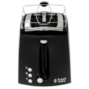 Russell Hobbs Textures Plus Brødrister 2 Skiver Svart 895W med Opptiningsfunksjon