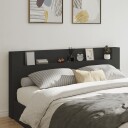  Hodegavl skap med LED svart 220x16,5x103,5 cm 8721012465893