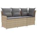 vidaXL Hage Armstøtte Sofa med Hjørnesofa 2 Stk Beige og lys grå