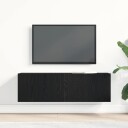  Vegghengt TV Benk i Svart Eik 100x30x30 cm Laget av Konstruert Tre