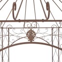 vidaXL Hagepaviljong antikk brun 400x258x378 cm jern
