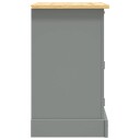 vidaXL Nattbord meksikansk Corona-stil furu grå 53x39x67 cm