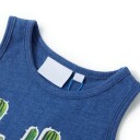 vidaXL Singlet for barn mørkeblå melert 116