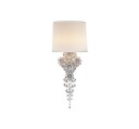 Claret vägglampa Burnished Silver Leaf