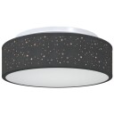  Taklampe Svart 38 X 13.5cm Stoff