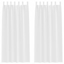  Gardiner med gardiner 2 pcs Klar hvit Polyester