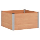 vidaXL Høybed Brun 100 x 100 x 54 cm WPC og Aluminium