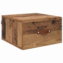  Vegghengt nattbord Gamle tre 35 x 35 x 20 cm Konstruert tre