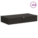 vidaXL Lagringsboks 24 pcs Antrasitt 90 x 48 x 15 cm Ikke-vevd stoff