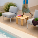 Muuto Lounge Lenestol Settle Ribbed Weave 2/Dark Green