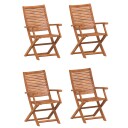  Sammenleggbare hagestoler 4 stk 57x66x95 cm heltre akasie 3214474