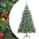 vidaXL Kunstig juletre 300 LED-lys Varmhvit PVC og metall Grønn