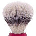 Plisson Shaving Brush, High Mountain White Fibre & Pearl RedSize 12
