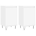 vidaXL Skjenker 2 stk hvit 40x35x70 cm konstruert tre