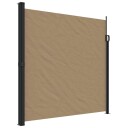  Uttrekkbar sidemarkise gråbrun 200x600 cm 4004559