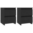 vidaXL Nattbord 2 stk svart 30x30x40 cm sponplate