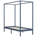 vidaXL Himmelsengeramme heltre furu grå 100x200 cm