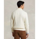 Ralph Lauren Kabelstrikket Ullkasjmirgenser - Andover Cream M