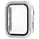 Rhinestone Dekorative Apple Watch SE (2022)/SE/6/5/4 Deksel med Skjermbeskytter - 40mm - Sølv