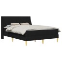 vidaXL Sengeramme med madrass Svart 160 x 200 cm Polyester