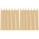  Voile gardiner med stanglommer 2 stk sand 8721158552327