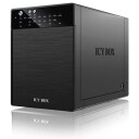 Raidsonic IB-RD3640SU3 HDD-kabinett med 4 brønner, RAID-støtte, USB 3.0, Sort