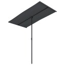 vidaXL Parasoll med aluminiumsstang 180x130 cm svart
