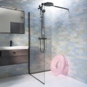Dansani Match D Fastvegg B70-140xh197,5cm Krom / 80cm Klart Glass