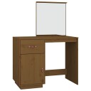 vidaXL Sminkebord honningbrun 95x50x134 cm heltre furu